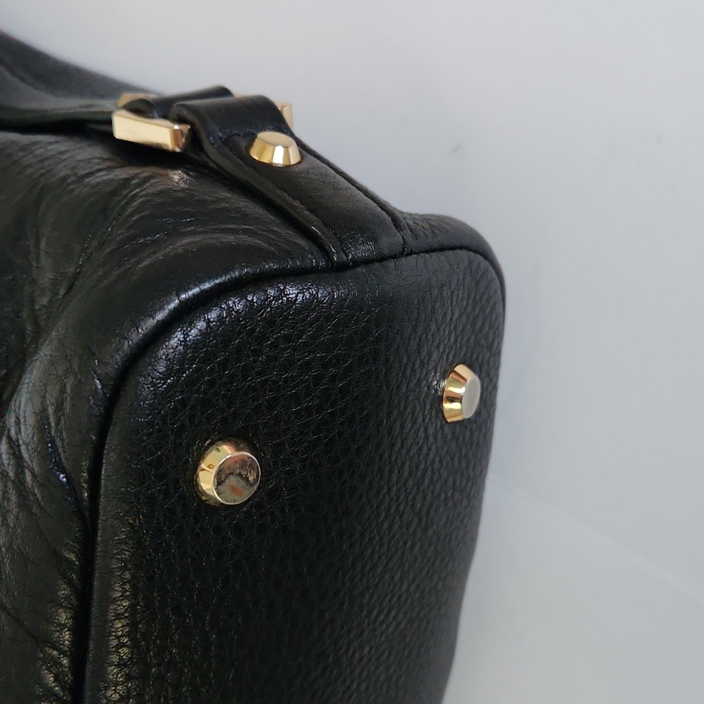 Michael Kors Black Leather Hobo with Gold Hardware - Picture 5 of 13